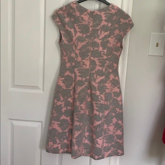 Anthropologie Pink and Gray Floral Dress - Picture 4 of 6